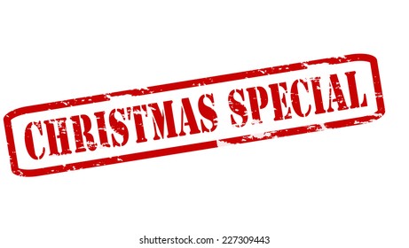 Rubber stamps with text Christmas special inside, vector illustration