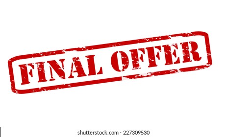 Rubber stamps with text final offer inside, vector illustration