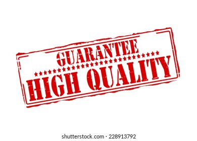 Rubber stamps with text high quality inside, vector illustration