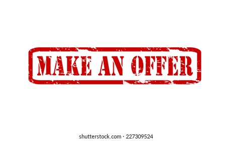 Rubber stamps with text make an offer inside, vector illustration