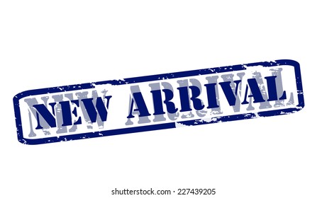 Rubber stamps with text new arrival inside, vector illustration