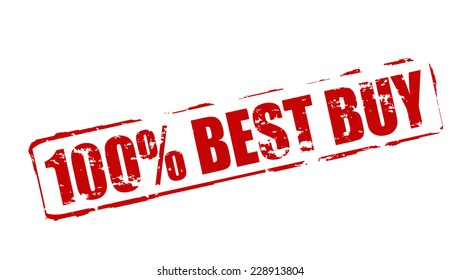 Rubber stamps with text one hundred percent best buy inside, vector illustration