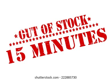 Rubber stamps with text out of stock inside, vector illustration