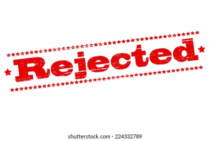 Rubber stamps with text rejected inside, vector illustration