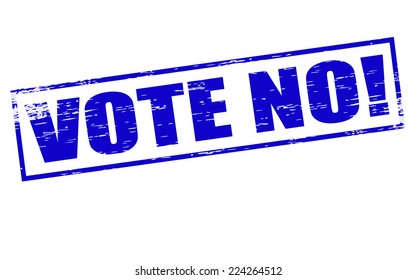 Rubber stamps with text vote no inside, vector illustration