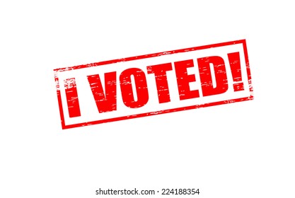 Rubber stamps with text i voted inside, vector illustration