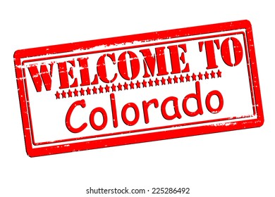 Rubber stamps with text welcome to Colorado inside, vector illustration