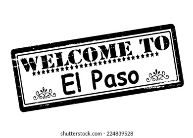 Rubber stamps with text welcome to El Paso inside, vector illustration