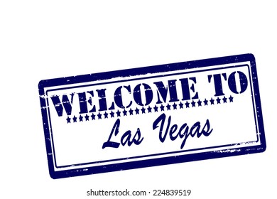 Rubber stamps with text welcome to Las Vegas inside, vector illustration