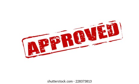 Rubber stamps with word approved inside, vector illustration