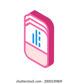 rubber stationery isometric icon vector. rubber stationery sign. isolated symbol illustration