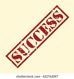  rubber success stamp vector illustration. Contains original brushes