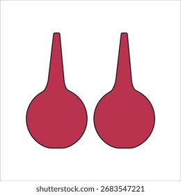 Diseño de Ilustración vectorial de equipos de laboratorio de succión de caucho