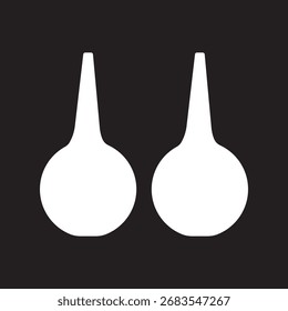 Diseño de Ilustración vectorial de equipos de laboratorio de succión de caucho