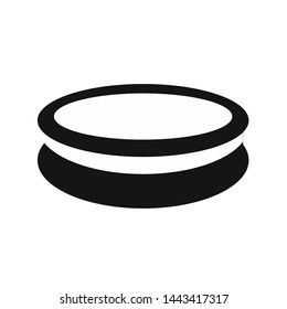 Rubber swimming pool on white background