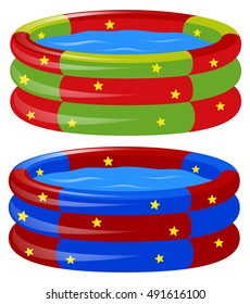 Piscina de caucho en dos colores