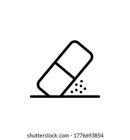 rubber thin line vector icon on white background