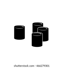 Rubber tips icon, Round Bottom Tips icon. vector illustration.