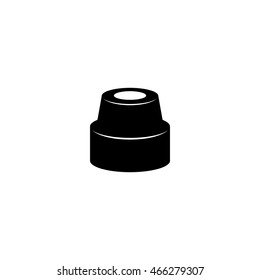Rubber tips icon, Round Bottom Tips icon. vector illustration.