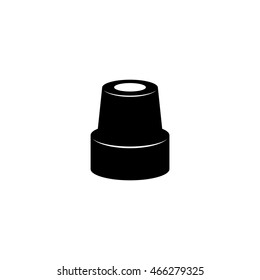 Rubber tips icon, Round Bottom Tips icon. vector illustration.