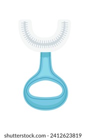 Cepillo de dientes de goma con ilustración vectorial aislada en fondo blanco