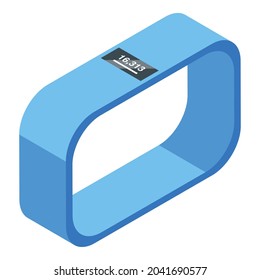 Rubber tracker icon isometric vector. Smart device. Data health