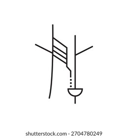 ícone da árvore de borracha ilustração elemento design