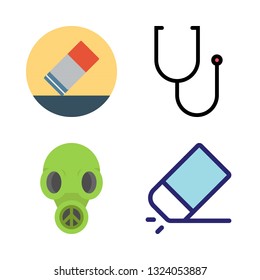 rubber vector icon set
