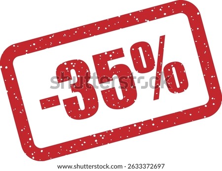Rubber vector stamp with bold 