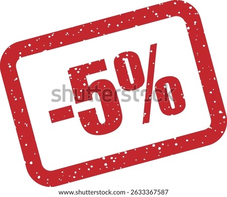 Rubber vector stamp with bold 
