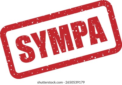 Carimbo de borracha com a palavra francesa "SYMPA" (nice). Ideal para mensagens amigáveis, crachás de comentários de clientes ou elogios informais