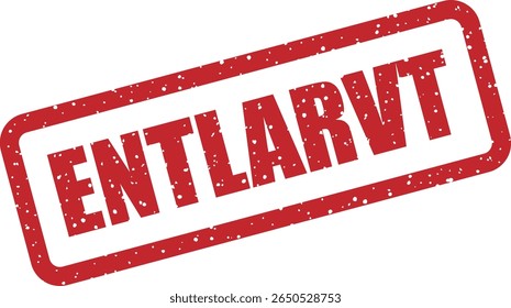 Carimbo com a palavra alemã "ENTLARVT" (exposto). Perfeito para gráficos estilo whistleblower ou revelar posts