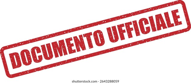 Carimbo com a menção italiana "DOCUMENTO UFFICIALE" (documento oficial). Adequado para papelada administrativa ou arquivos governamentais