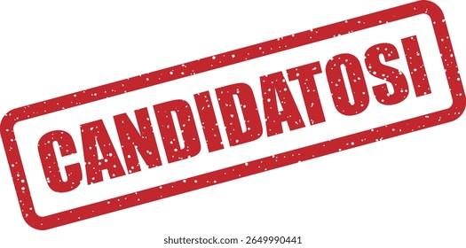 Sello de Vector de goma con la palabra italiana “CANDIDATOSI” (aplicado). Útil para solicitudes de empleo o confirmaciones de Envío