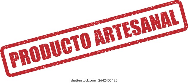 Carimbo de borracha com a menção em espanhol "PRODUCTO ARTESANAL" (produto artesanal). Perfeito para promover itens artesanais artesanais ou artesanais