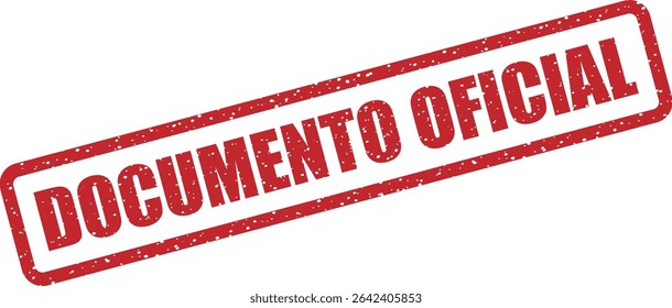Carimbo com a menção espanhola "DOCUMENTO OFICIAL" (documento oficial). Perfeito para papelada formal, certificações e documentação legal