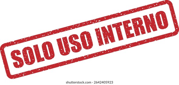 Rubber vector stamp with the Spanish phrase “SOLO USO INTERNO” (For Internal Use Only). Ideal for confidential or restricted documents within an organization