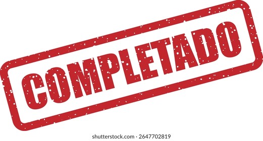 Carimbo com a palavra espanhola "COMPLETADO" (completado). Uso indicado para confirmar finalização de tareas o pasos