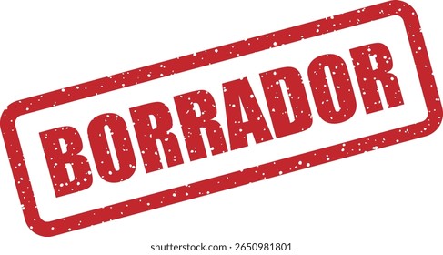 Sello de Vector de goma con la palabra española “Borrador” (borrador). Perfecto para etiquetas de trabajo en curso, iteraciones de diseño o etapas de revisión preliminar