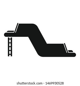 Rubber waterpark slide icon. Simple illustration of rubber waterpark slide vector icon for web design isolated on white background