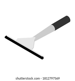 Rubber window glass squeegee, cleaner. Cleaning supplies