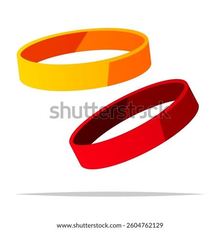 Rubber wristband vector isolated illustration