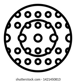 Rubber zorb icon. Outline rubber zorb vector icon for web design isolated on white background