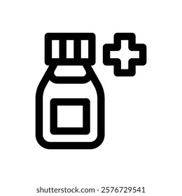 Rubbing alcohol. Editable stroke vector icon.