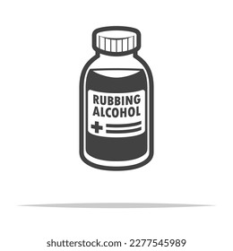 Rubbing alcohol icon transparent vector isolated