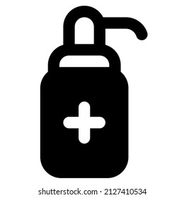 Rubbing alcohol sanitizer bottle with the pump