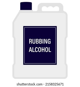 Rubbing Alcohol Solution In A Big Plastic Bottle Cartoon Vector Illustration Isolated On A White Background