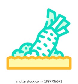rubbing wasabi color icon vector. rubbing wasabi sign. isolated symbol illustration