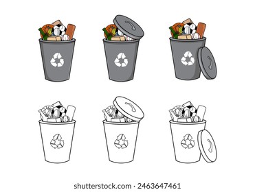 Rubbish Bin Design Illustration vector eps format , suitable for your design needs, logo, illustration, animation, etc.