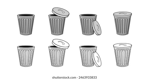 Papelera de basura Diseño Ilustración Vector eps formato , adecuado para sus necesidades de diseño, logotipo, ilustración, animación, etc.